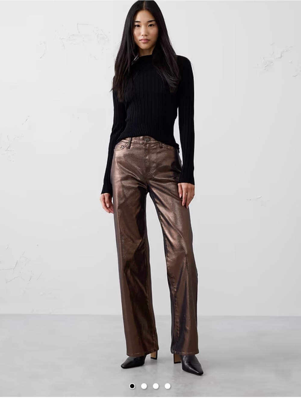 Banana Republic Metallic  Brown Bronze High Waist Jeans